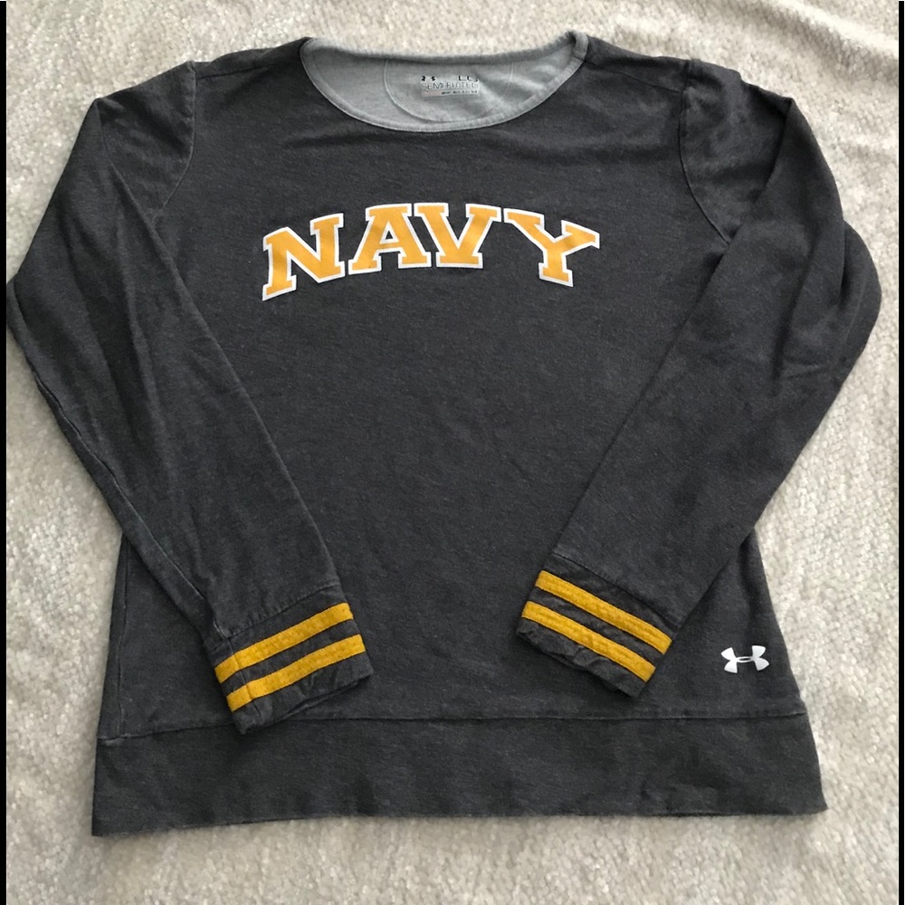 Under Armour collegiate Naval academy shirt. Large